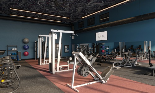 fitness center with equipment