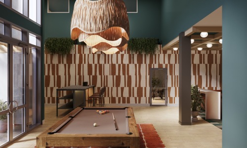 game room with pool table