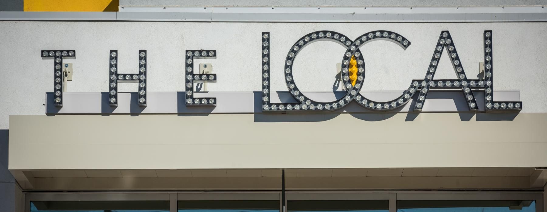 a building with a sign on it